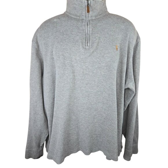 Ralph Lauren Other - Polo Ralph Lauren Mens Estate Rib Half-Zip Sweater XL Gray